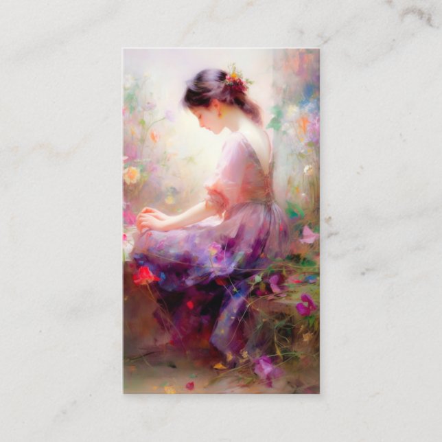 A Daydream of Flowers  Business Card (Front)