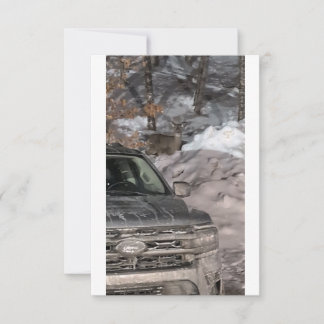 A dear in the headlights invitation