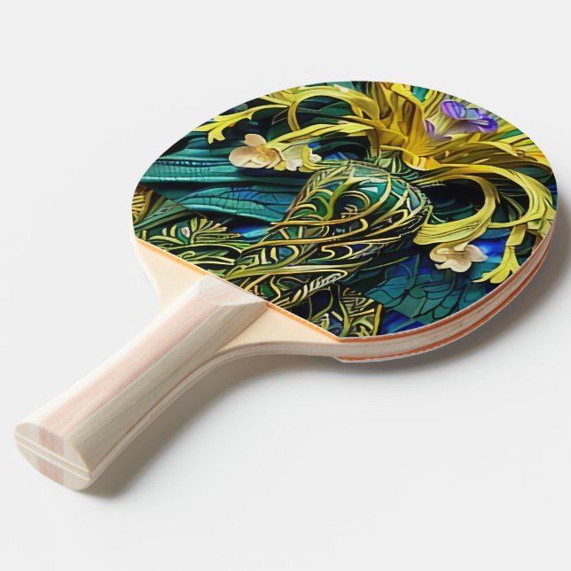A Decorated Ping Pong Paddle (Front Angle)