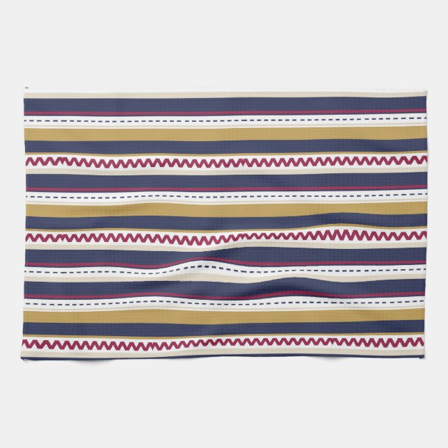 A decorative fabric features horizontal  kitchen towel (Horizontal)