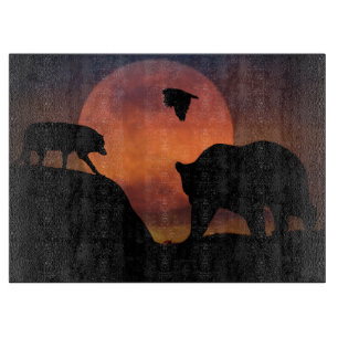 À Découper Buse de loup et planche de coupe d'ours