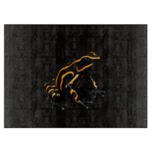 À Découper Grenouille noire orange planche en verre Black 4 L