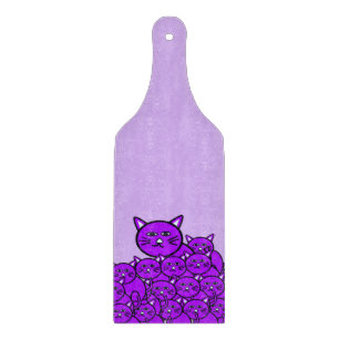 À Découper Planche de coupe en verre Chat Purple Meow