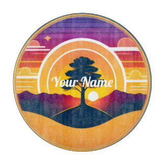 À Découper Planche de coupe en verre de plateau de l'arbre pa