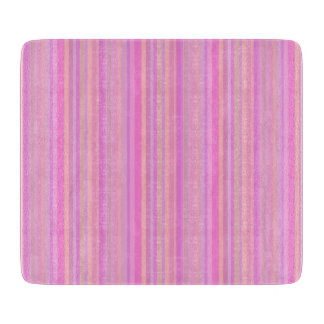 À Découper Planche de coupe en verre rétro Pastel rose rayé