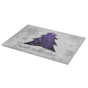 À Découper Planche de coupe violette Festive Arbre de Noël