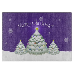 À Découper Planche de coupes pourpre de sapin de Noël