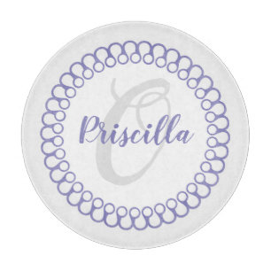 À Découper Planche de découpe Monogramme circulaire violet