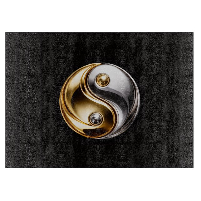 À Découper Planche de verre Black 4 Luxe Harmony Yin Yang (Devant)