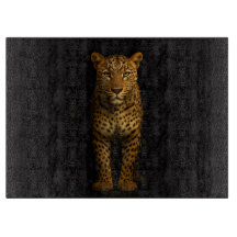Planche en verre Black 4 Luxe Léopard Majestueux