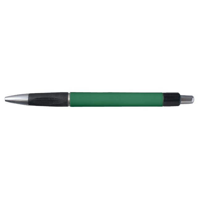 A deep green background contrasted by a crisp whit pen (Front)