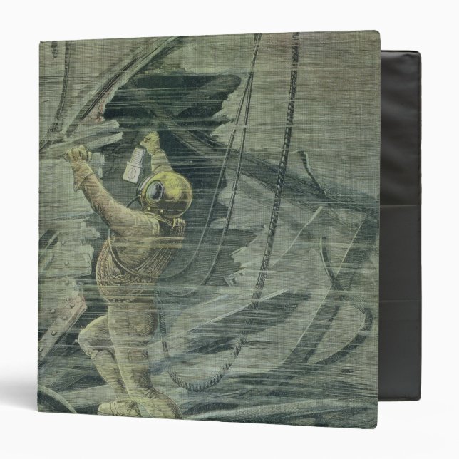A Deep Sea Diver Looking at the Wrecks Binder (Front/Inside)