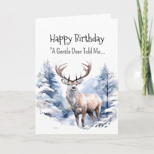 A Deer Stag Personality Birthday Fun Animal Card
