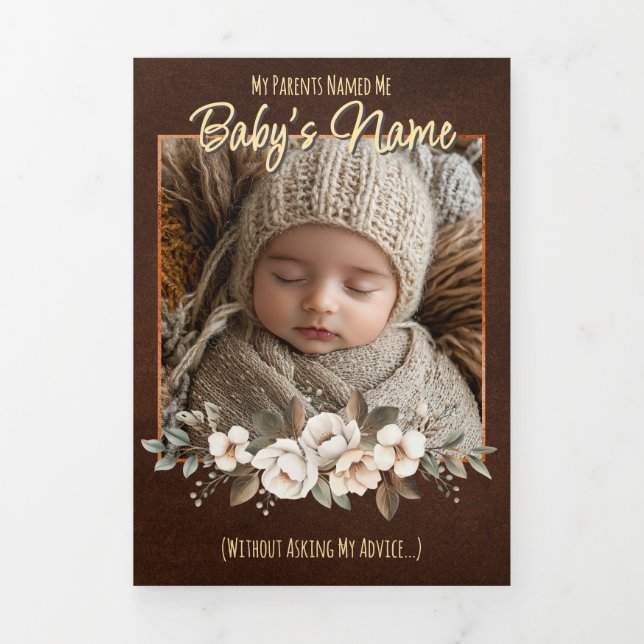 A Delicate & Humourous Birth Announcement - Neutra (Cover)