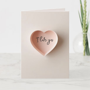 A delicate minimalist heart holiday card