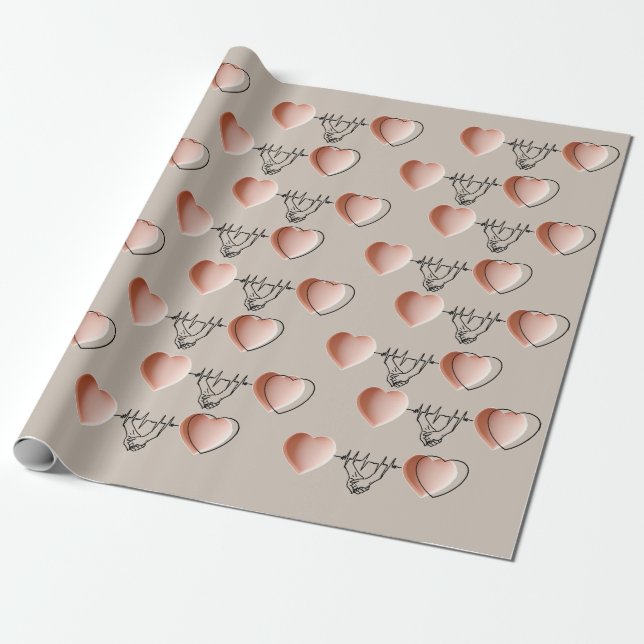 A delicate minimalist heart. wrapping paper (Unrolled)