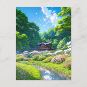 A Delicate Oasis in the Heart of the Forest Postcard