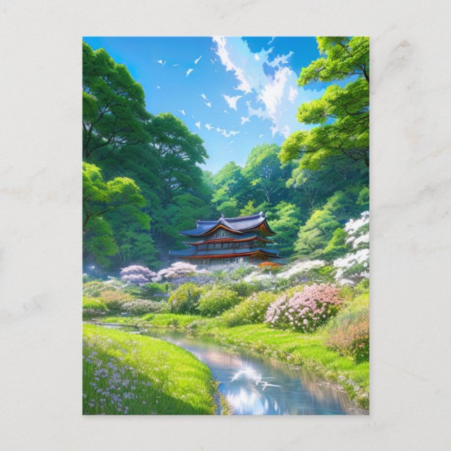 A Delicate Oasis in the Heart of the Forest Postcard (Front)