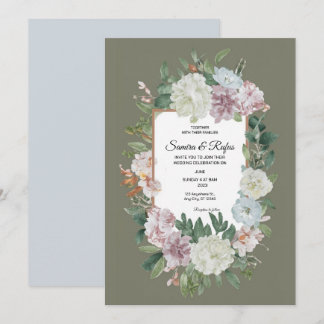 A delicate traditional Wedding invitation
