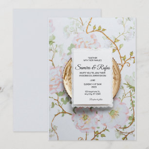A delicate traditional Wedding invitation