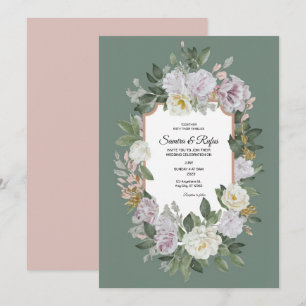 A delicate traditional Wedding invitation