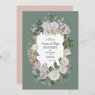 A delicate traditional Wedding invitation
