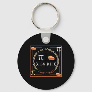 A Delicious Coincidence Pi Day 3.14 Math  Keychain