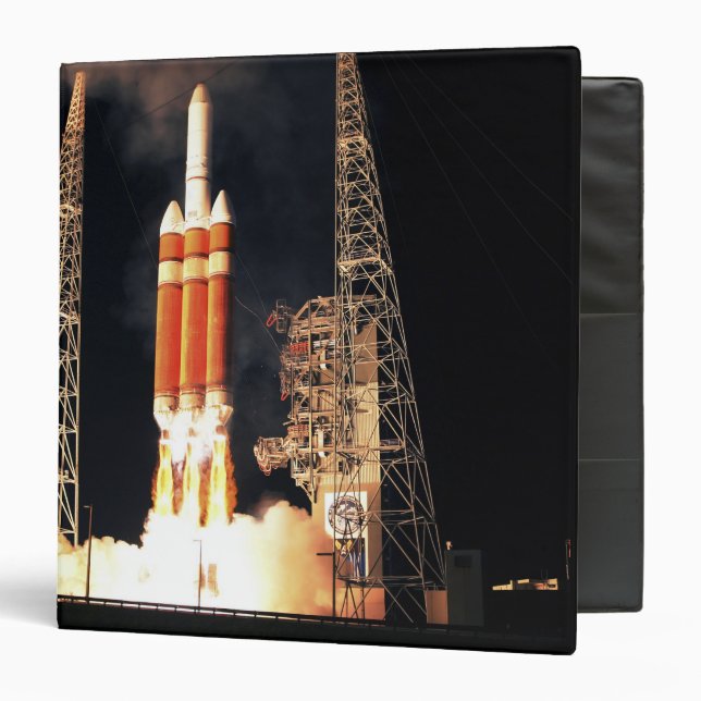 A Delta IV Heavy rocket lifts off Binder (Front/Inside)