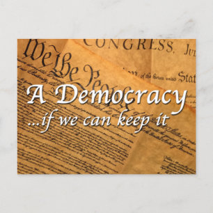 A Democracy If We Can Keep It Postcard