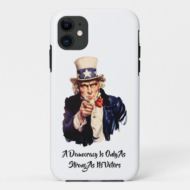 A Democracy Is Only As Strong As Its Voters Case-Mate iPhone Case (Back)