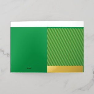 A dense, lush forest filled with vibrant green tre foil greeting card