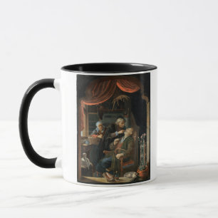 A Dentist Examining The Tooth of an Old Man (oil o Mug