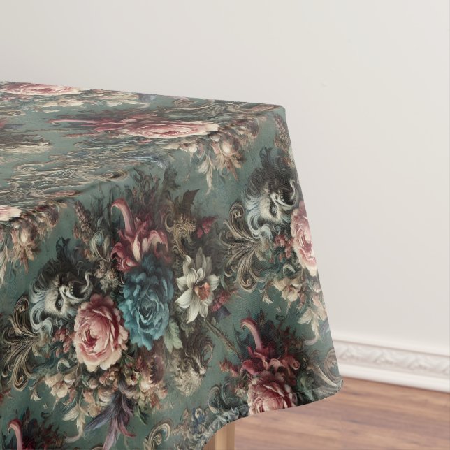 A Deranged Dirge – Gothic Medium Pattern Tablecloth (In Situ)