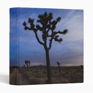 A Desert Road and Joshua Trees at Night Binder