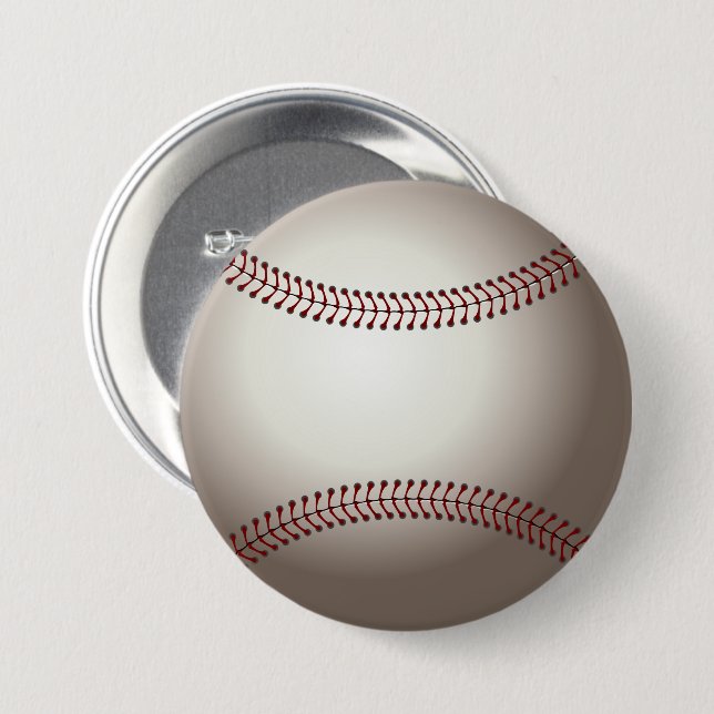 A Design of a Base Ball 3 Inch Round Button (Front & Back)