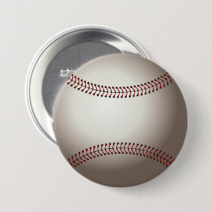 A Design of a Base Ball 3 Inch Round Button
