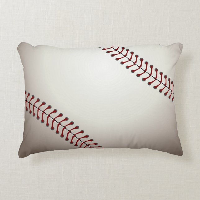 A Design of a Base or Soft Ball Accent Pillow (Front)