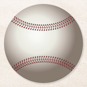 A Design of a Base or Soft Ball Round Paper Coaster