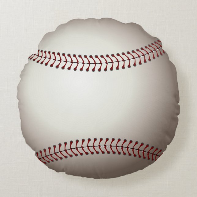 A Design of a Base or Soft Ball Round Pillow (Front)
