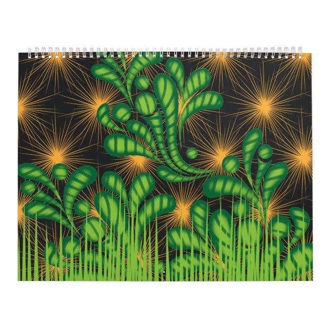 a design of a mirror and some plants calendar (Cover)