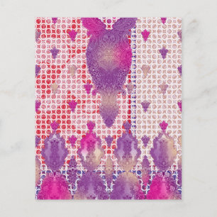 a design of a purple background with dots flyer