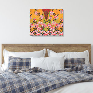 a design of a red and black wall hanging canvas print