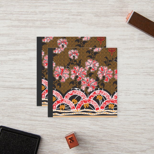 a design of a red and black wall hanging loyalty card (Front/Back In Situ)