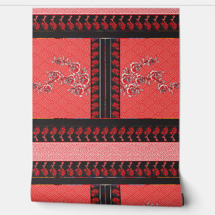 a design of a red and black wallpaper