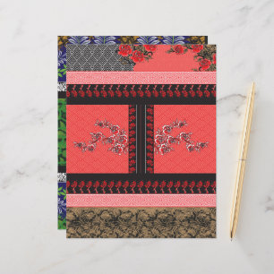 a design of a red and black wallpaper