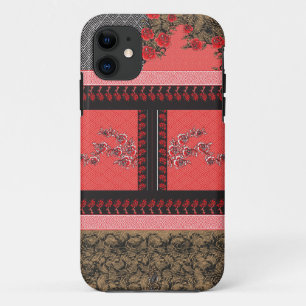 a design of a red and black wallpaper iPhone 11 case