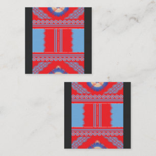 a design of a red and blue pattern loyalty card