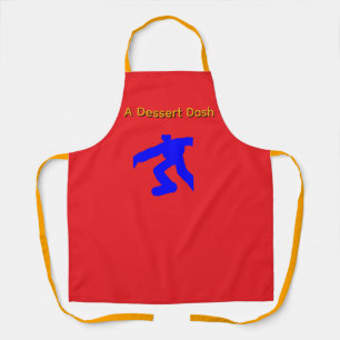 A Dessert Dash Red Apron Orange Straps