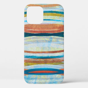 A detail from an abstract painting; concentric rin iPhone 12 case