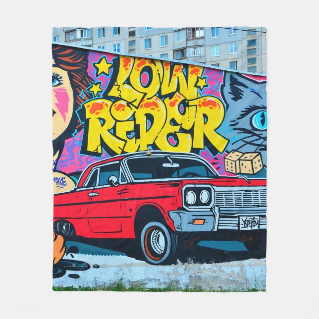 A detailed image of graffiti drawing. Conceptual s Fleece Blanket (Front)